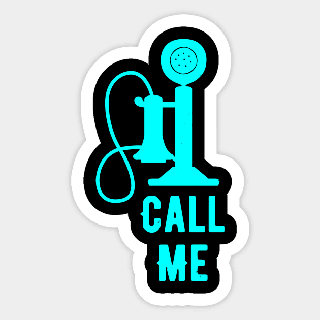 Call Me Sticker by TeeNoir